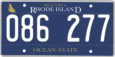 RI license plate 086277