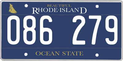 RI license plate 086279