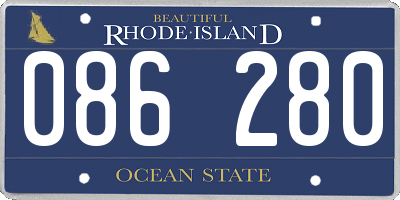 RI license plate 086280
