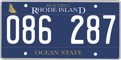 RI license plate 086287