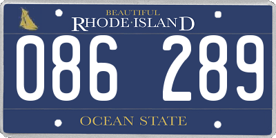 RI license plate 086289