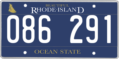 RI license plate 086291