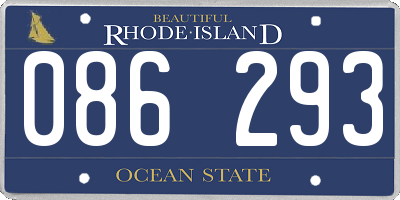 RI license plate 086293