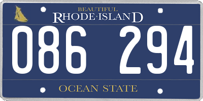 RI license plate 086294
