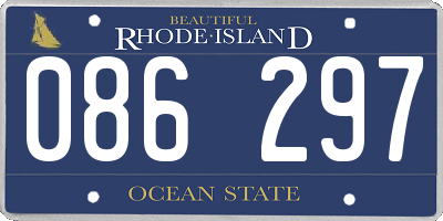 RI license plate 086297