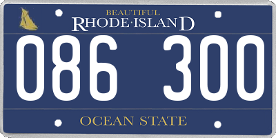 RI license plate 086300