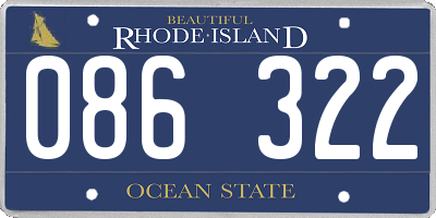 RI license plate 086322