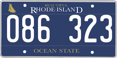 RI license plate 086323