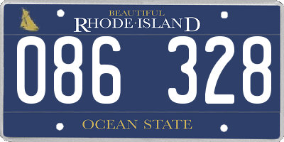 RI license plate 086328