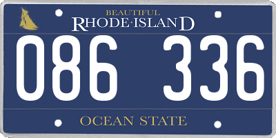 RI license plate 086336