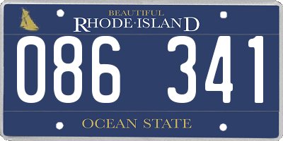 RI license plate 086341