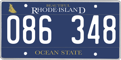 RI license plate 086348