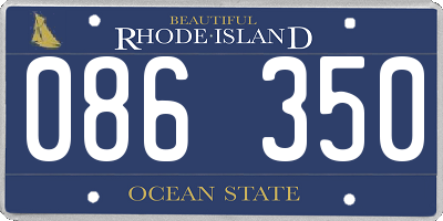 RI license plate 086350