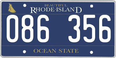 RI license plate 086356