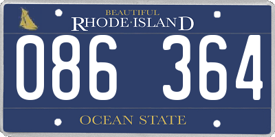 RI license plate 086364
