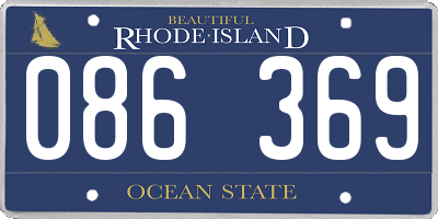RI license plate 086369