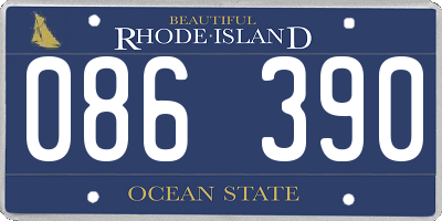 RI license plate 086390