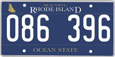 RI license plate 086396