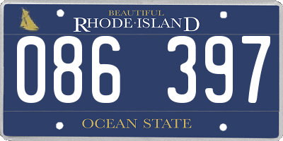 RI license plate 086397
