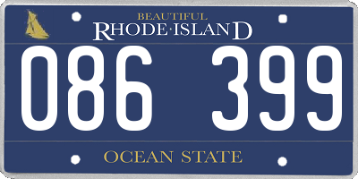 RI license plate 086399