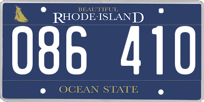 RI license plate 086410