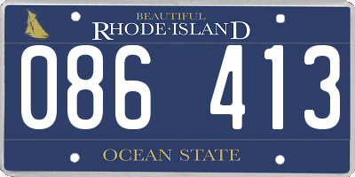 RI license plate 086413