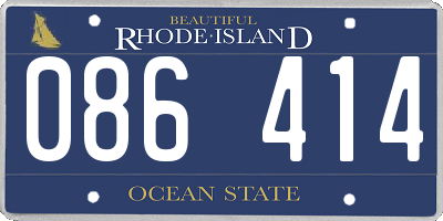 RI license plate 086414