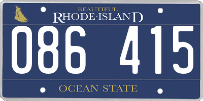 RI license plate 086415