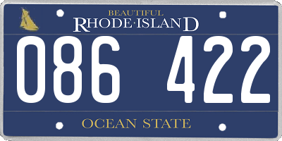 RI license plate 086422