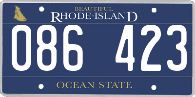 RI license plate 086423