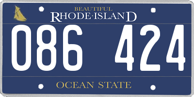 RI license plate 086424