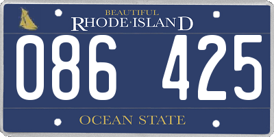 RI license plate 086425