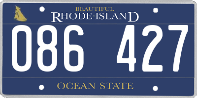 RI license plate 086427