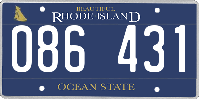 RI license plate 086431
