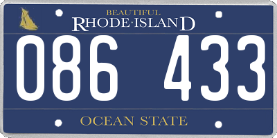 RI license plate 086433