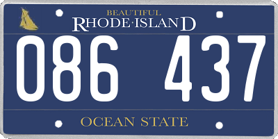 RI license plate 086437