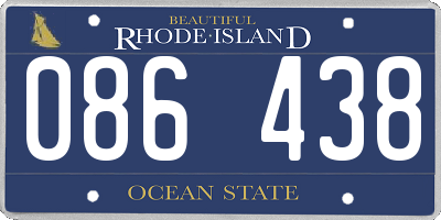 RI license plate 086438