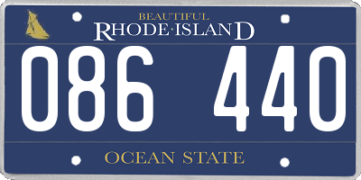 RI license plate 086440