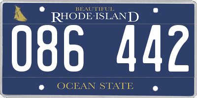 RI license plate 086442