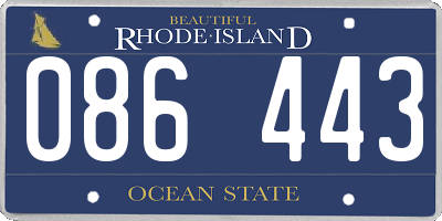 RI license plate 086443