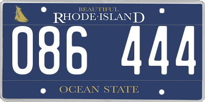 RI license plate 086444