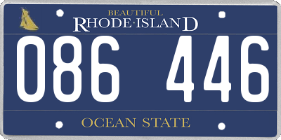 RI license plate 086446