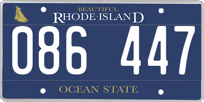 RI license plate 086447