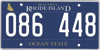 RI license plate 086448