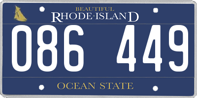 RI license plate 086449