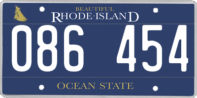 RI license plate 086454