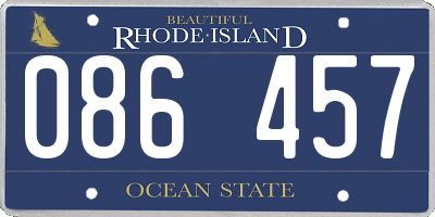 RI license plate 086457