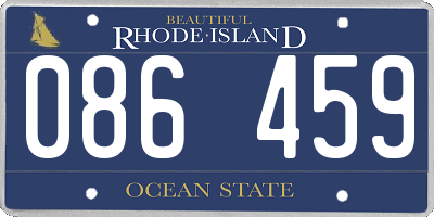 RI license plate 086459