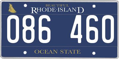 RI license plate 086460