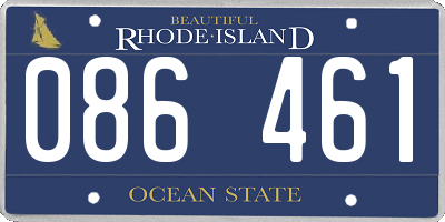 RI license plate 086461